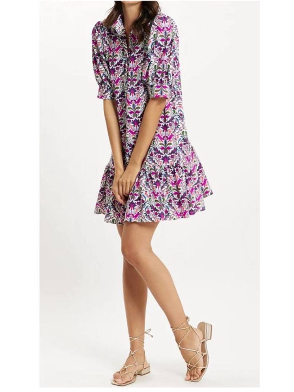 NWT Jude Connally Tierney Dress in Whimsy Hidden Rabbit Print | Size Small - Picture 15 of 16